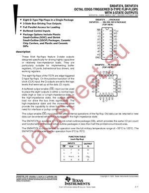 SN74F374DBRE4 datasheet  